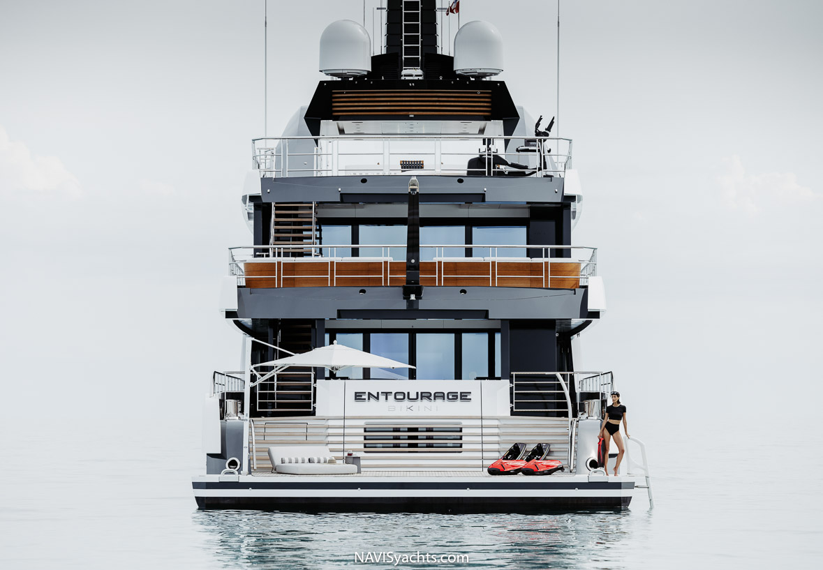 Amels 60-meter Entourage, an embodiment of spaciousness and sociability, offers an inviting and elegant retreat.