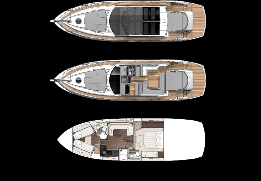 Boats for Sale Miami - Sunseeker San Remo Layout