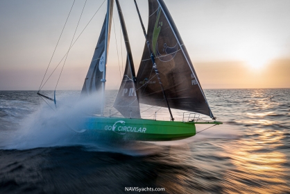 The breathtaking view of yachts racing the Ocean Race