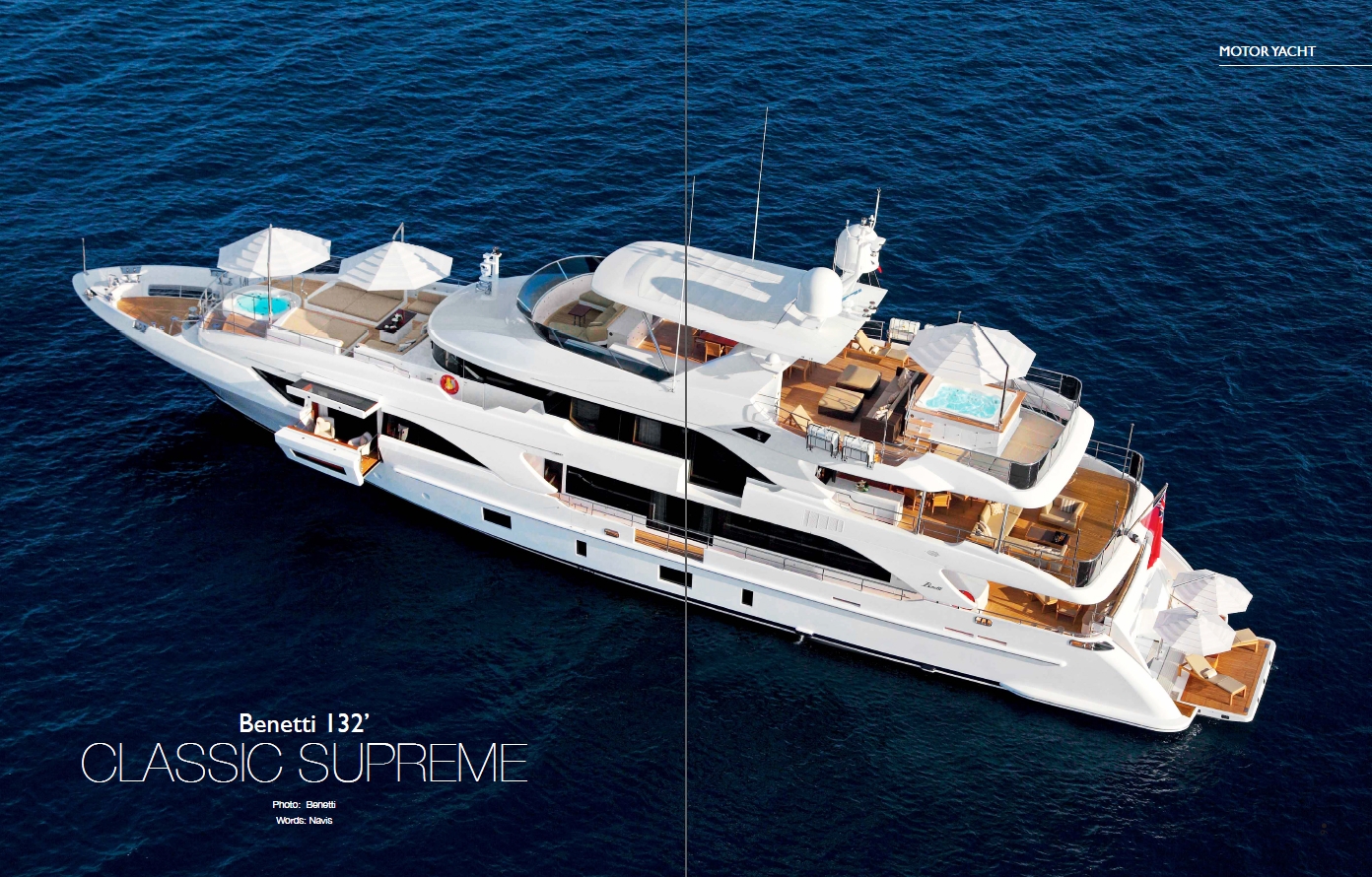 The Benetti Classic Supreme 132, the result of collaborative efforts in design and functionality