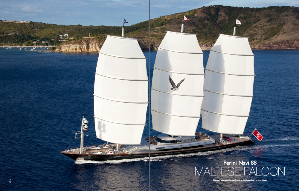 Perini Navi presents the incredible 88 Maltese Falcon