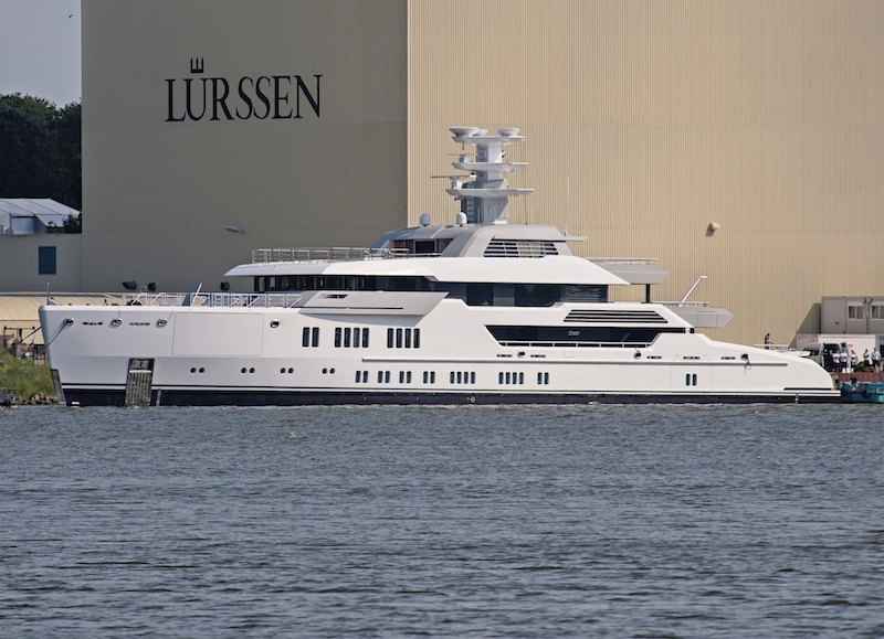 Lürssen Yachts Launches Green, a New 66-Meter Motor Yacht
