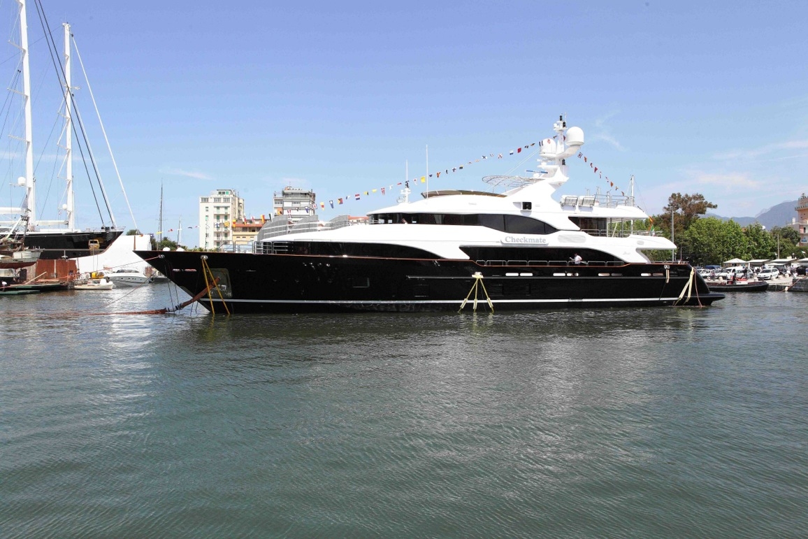 The new Benetti Vision 145' is launched – BV018 Spectacular presentation in Viareggio's historic Darsena Italia Basin