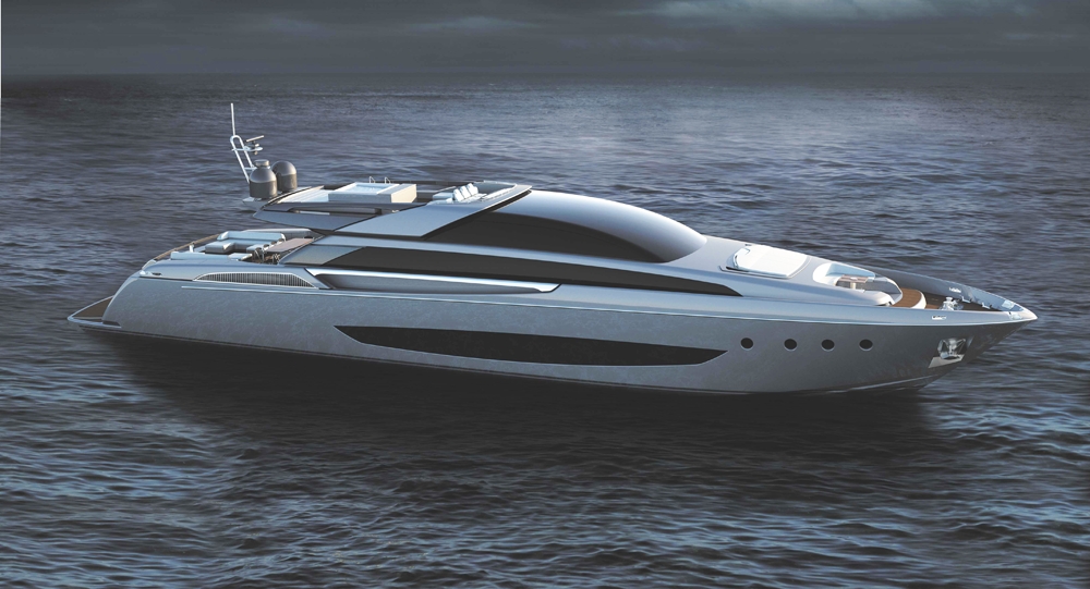 Mythos 122 by Riva, the first aluminium planing mega yacht