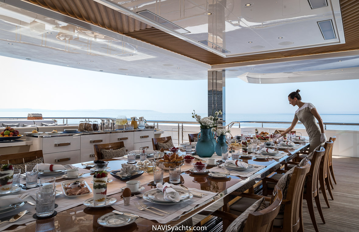 LANA - Wheelhouse aft deck breakfast (© Imperial - photo Jeff Brown ) Jeff Brown-19-286