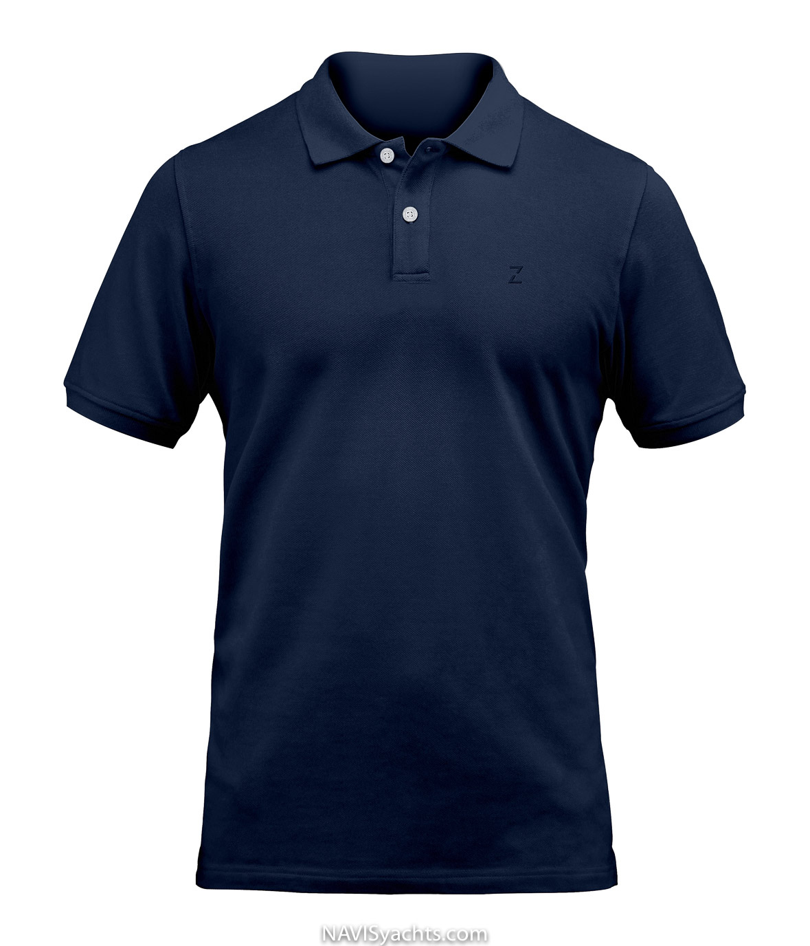 Mens Premium Polo Navy Front