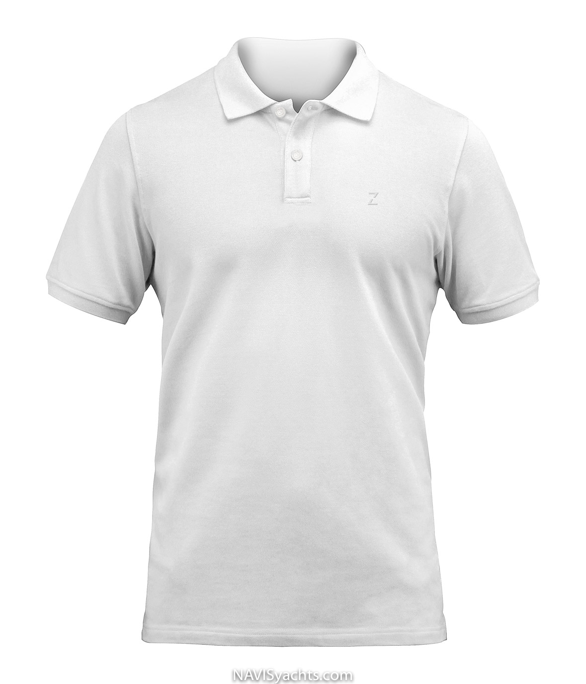 Mens Premium Polo Wht Front