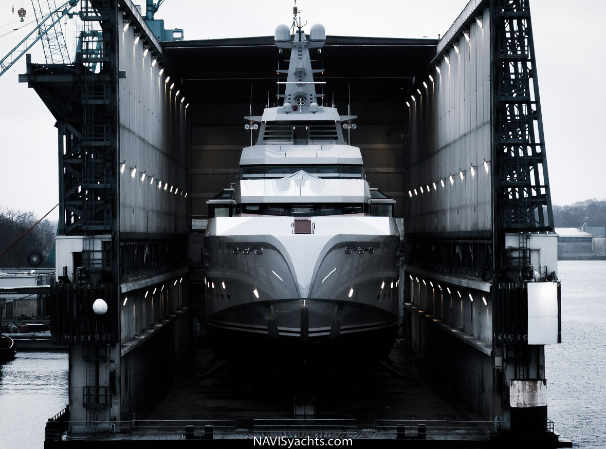 Project 1601 by Lürssen Yachts - a 90-meter motor yacht with a unique exterior and sumptuous interior designed by Espen Oeino International and Dölker & Voges Design.