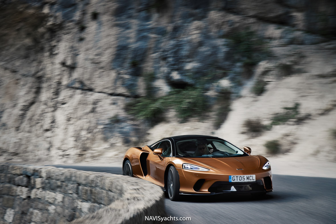 McLaren GT in full glory on open road