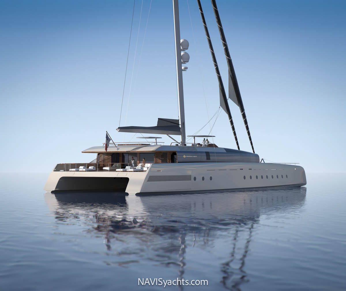 Perini Navi Unveils Art Explorer, Its First Sailing Catamaran