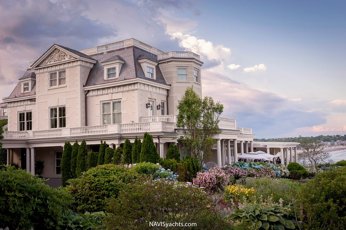 The Chanler at Cliff Walk entrance, welcoming guests to luxury