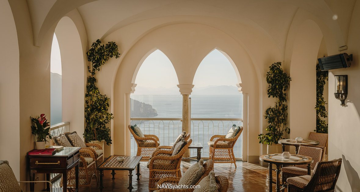 Caruso A Belmond Hotel in Ravello perched high above the Amalfi Coast cliffs