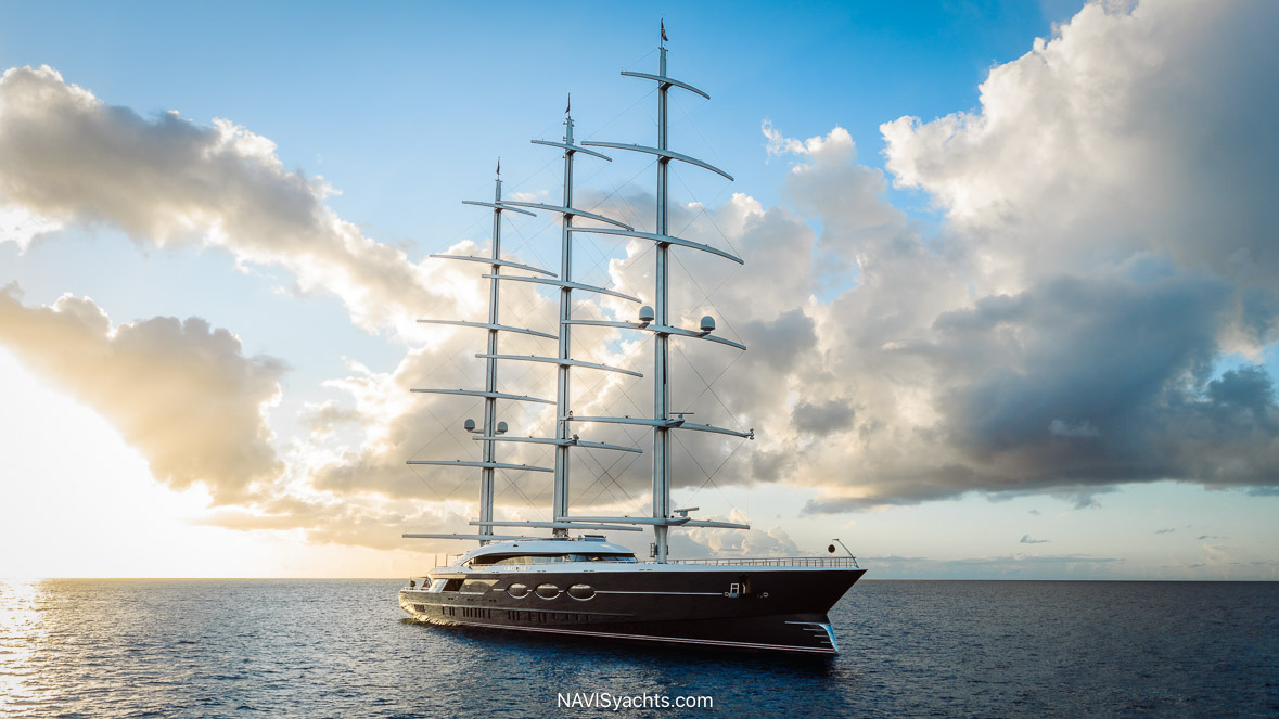     Black Pearl 106.7-meter super sailing yacht by Oceanco