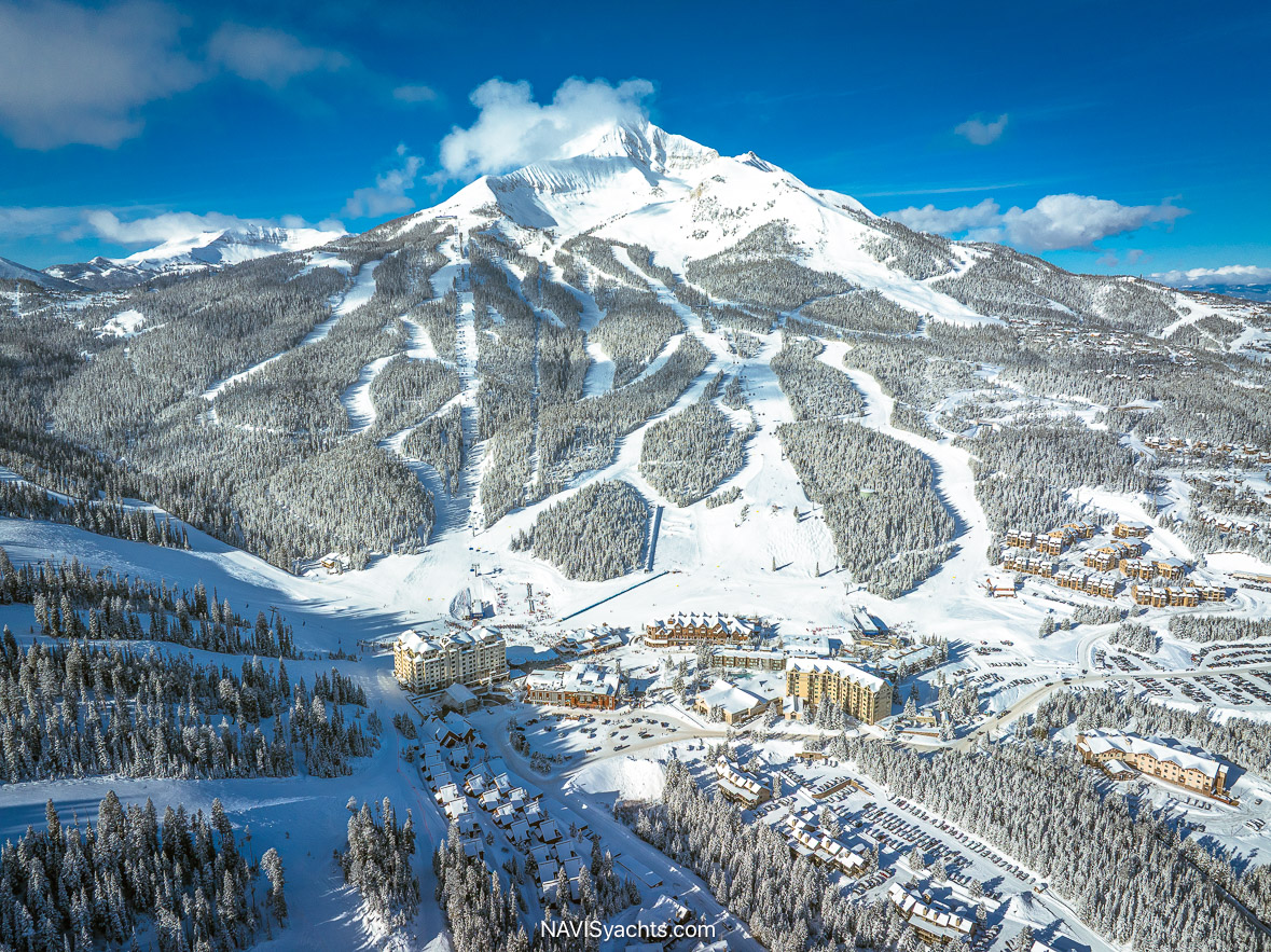 High alpine ski terrain at Big Sky Montana