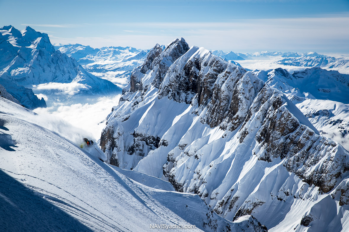 Skiing at Engelberg Titlis in Switzerland