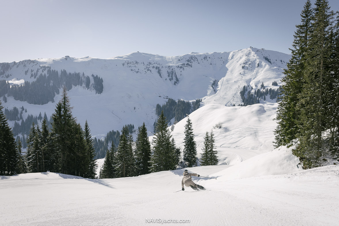 Skiing the Hahnenkamm area of KitzSki