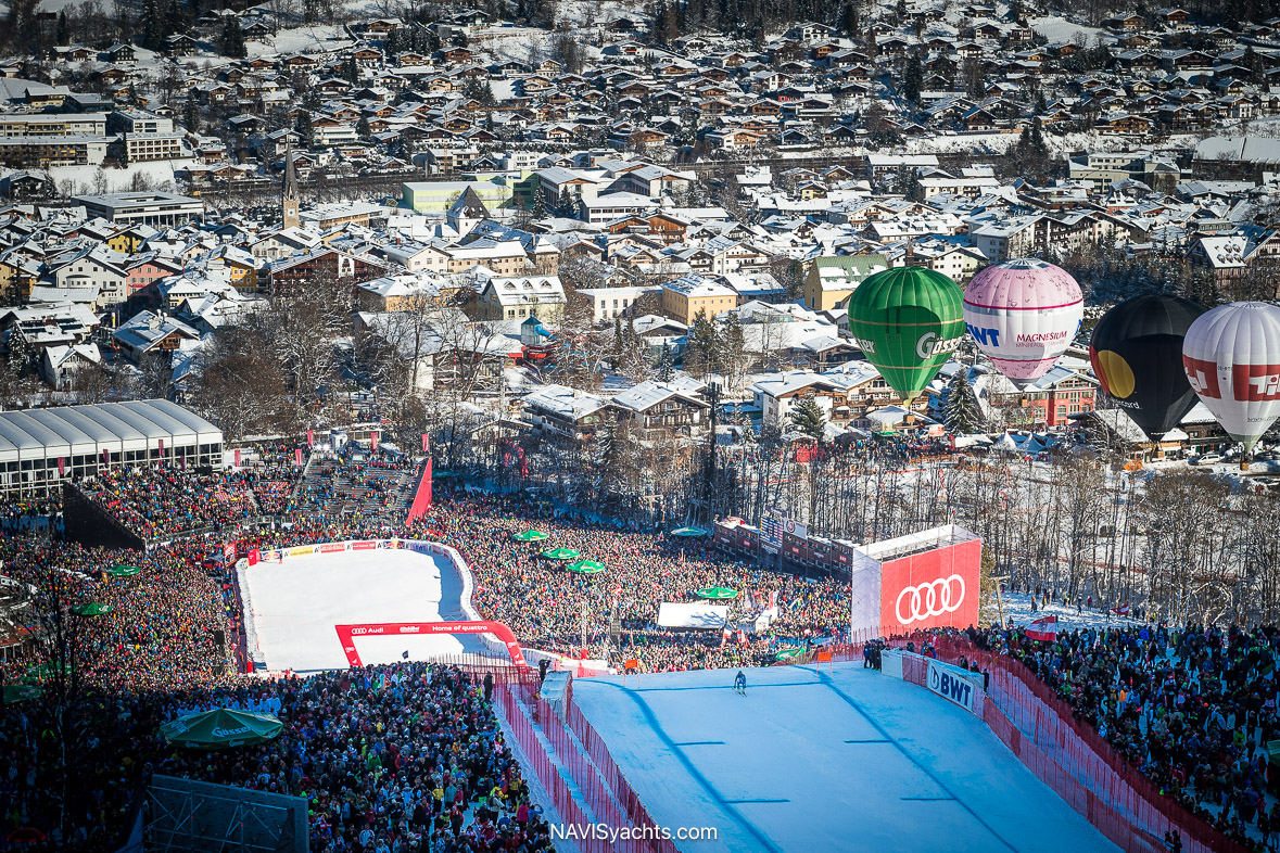 Streif downhill racecourse in Kitzbühel Austria
