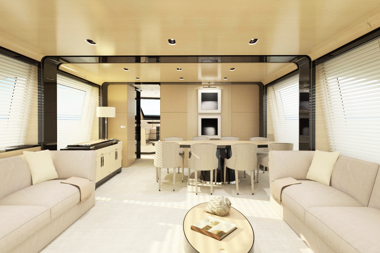 Azimut 80 yacht design Miami