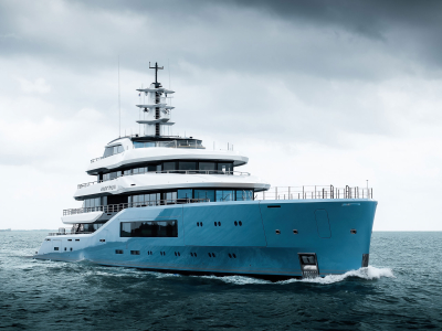 Amels 80 NETTO II Departs Vlissingen: A 2,197 GT Superyacht Engineered for Active Ocean Exploration